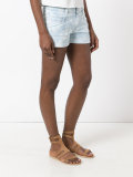 tie-dye denim shorts