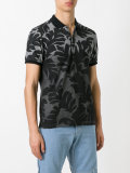 leaf print polo shirt