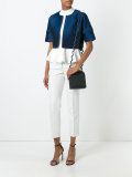 waved strap cross body bag 