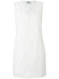 sheer detailing shift dress
