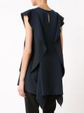 pleated trim blouse