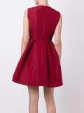 draped flared dress