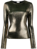 ribbed lamé jumper