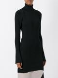 turtleneck metallic pullover