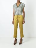 dotted pattern trousers