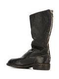 distressed zipped boots