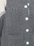 two tone cable knit cardigan