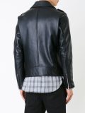 zipped biker jacket