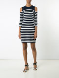 cold shoulder stripe dress