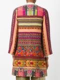 tassel embellished striped coat