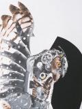 mechanical owl print T-shirt