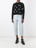 flower panel sweatshirt