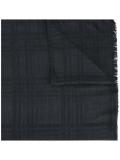 checked frayed edge scarf