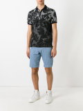leaf print polo shirt