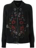 zip fasten floral cardigan