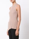 ribbed asymmetric tank top