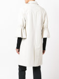 gathered sleeve coat