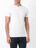 band collar polo shirt