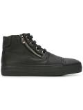 zipped hi-top sneakers