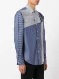 panelled striped shirt