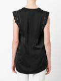 zip detail shift blouse