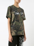 camouflage eye print T-shirt