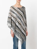 striped asymmetric knit top