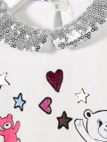teddy print top
