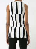 striped panel tank top