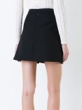 short pleat detail a-line skirt