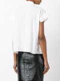 ruffled shortsleeved blouse