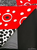fringed spots and stripes scarf