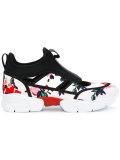floral print panelled trainers