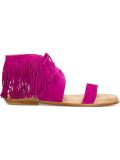 fringed flat sandals