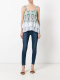 floral print pleated top 