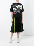 studded pleated midi skirt