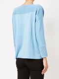 ribbed shoulders knitted blouse