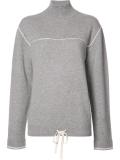 zipped collar jumper