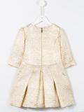 cloqué pleated dress