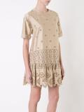 exploded eyelet T-shirt dress