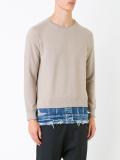 layered detail sweatshirt