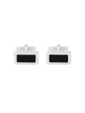 rectangular stone cufflinks