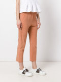elasticated waistband cropped trousers