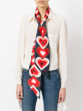 heart motif scarf