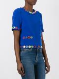 embellished shortsleeved blouse
