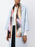 feather print scarf