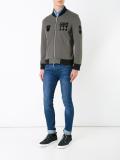 medal print bomber jacket