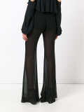 sheer flared trousers