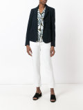 textured button blazer
