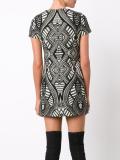 geometric pattern mini dress